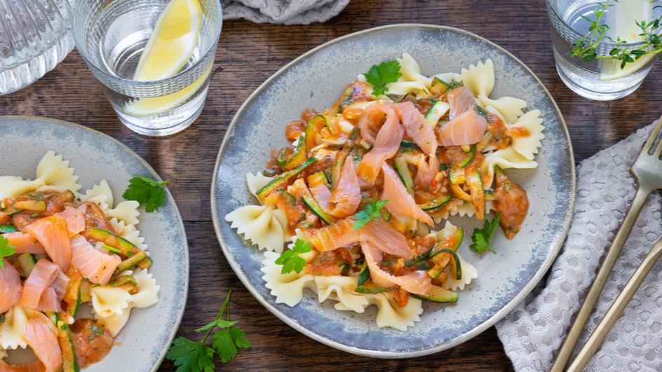 Farfalle mit Räucherlachs