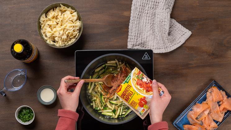 Farfalle mit Räucherlachs