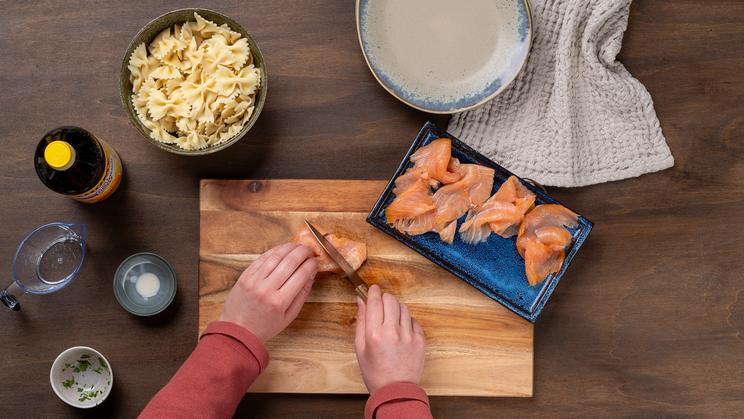 Farfalle mit Räucherlachs