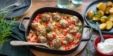 Hackbällchen mit Paprikasauce "Provence"