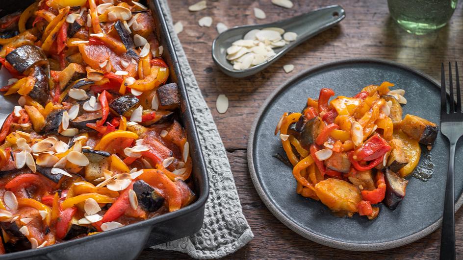 Auberginen-Paprika-Topf