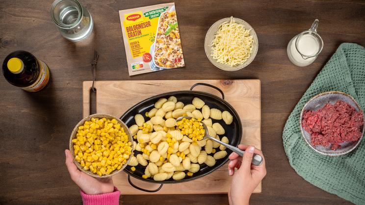 Gratinierte Gnocchi-Bolognese