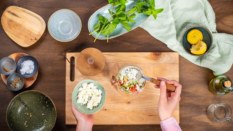 Couscous-Salat im Glas