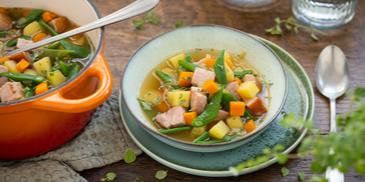 Grüner Bohneneintopf mit Kasseler