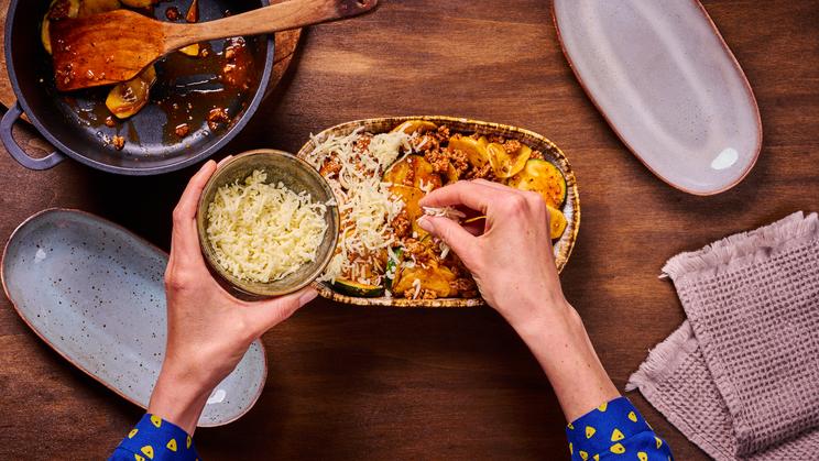 Zucchini-Moussaka mit Hackfleisch