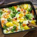 Buntes Frühlings-Gemüse-Gratin