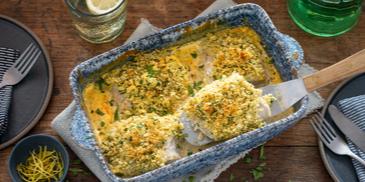 Seelachs mit Zitronenkruste