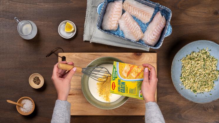 Seelachs mit Zitronenkruste