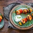 Mediterrane Hähnchen-Gemüse-Spieße