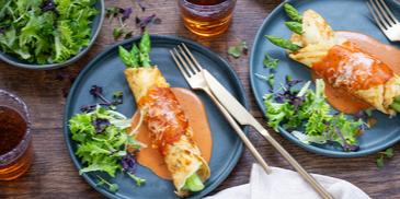 Crespelle mit Spargel