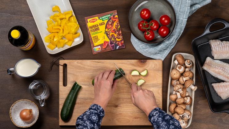 Kabeljau mit cremigem Ofengemüse