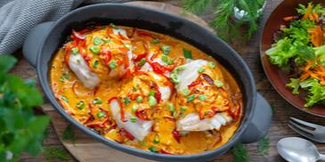 Paprika-Sahne Kabeljau