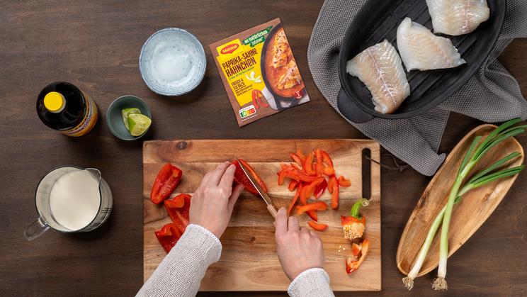 Paprika-Sahne Kabeljau