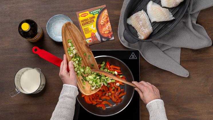 Paprika-Sahne Kabeljau