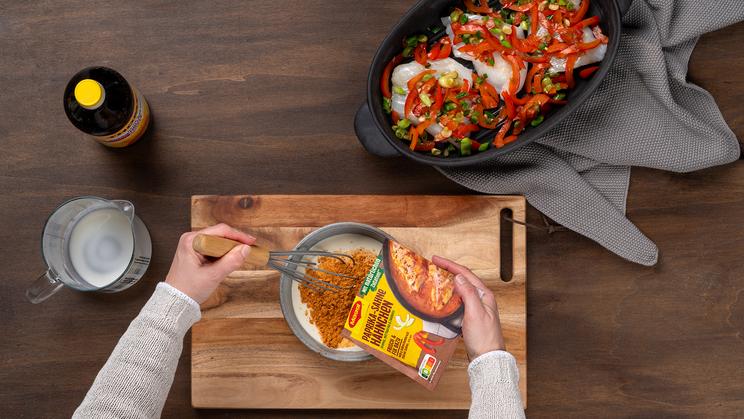 Paprika-Sahne Kabeljau