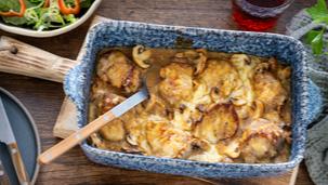 Gratinierte Schweinemedaillons