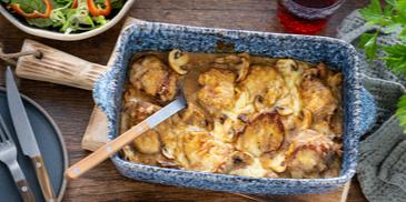 Gratinierte Schweinemedaillons