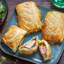 Lachsfilet in Blätterteig