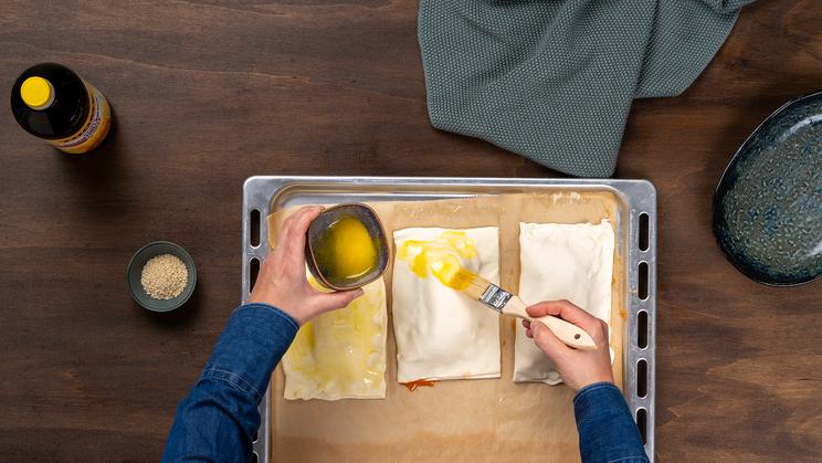 Lachsfilet in Blätterteig