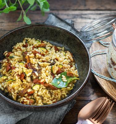 Risotto-Reismischung mit Steinpilzen zum Verschenken
