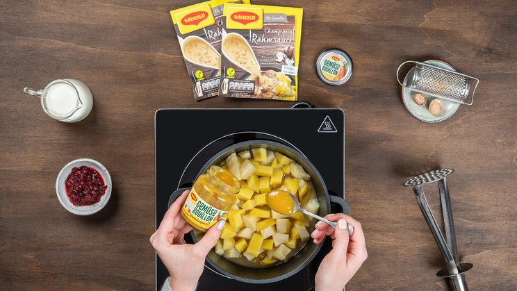 Vegetarischer Nussbraten mit Kartoffel-Selleriepüree