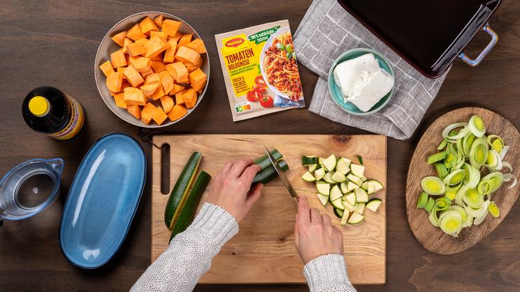 Süßkartoffel-Auflauf mit Feta