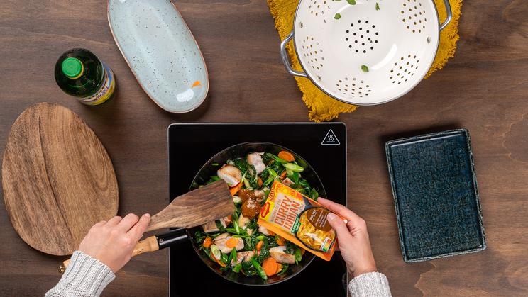 Fisch Curry mit Blattspinat