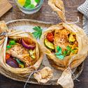 Lachs-Gemüse-Päckchen vom Grill