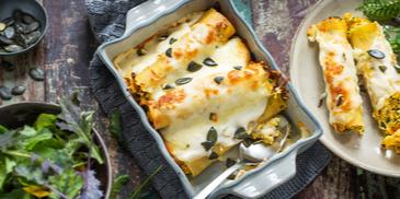 Kürbis-Cannelloni mit Ricotta