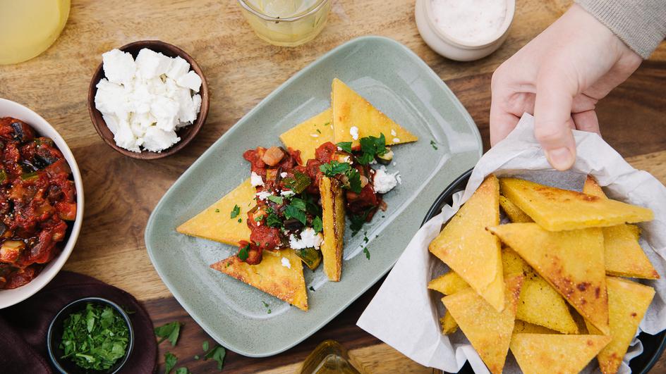 Polentaschnitten mit Ratatouille