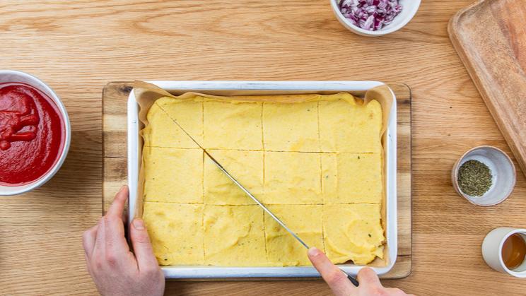 Polentaschnitten mit Ratatouille