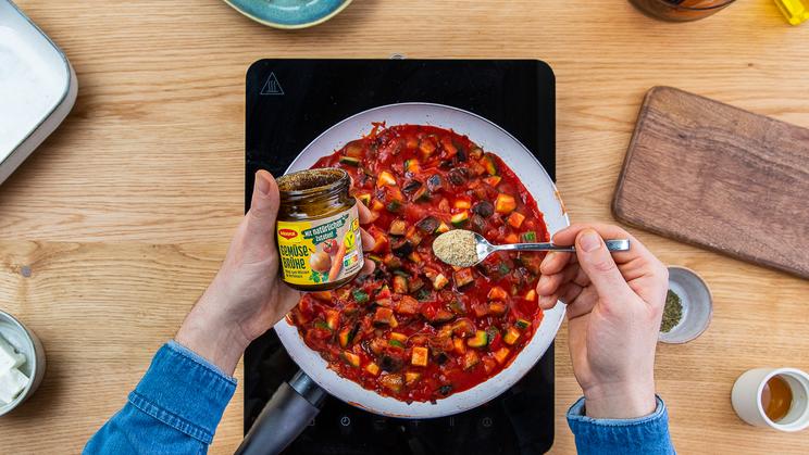 Polentaschnitten mit Ratatouille