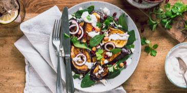 Auberginensalat mit Tahini-Dressing