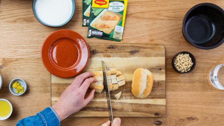 Lachs-Spinat-Gratin mit Knusperhaube