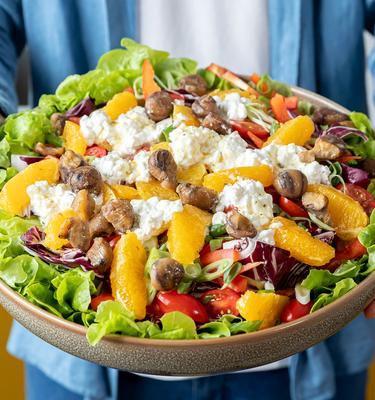 Wintersalat mit Maronen und Orangen