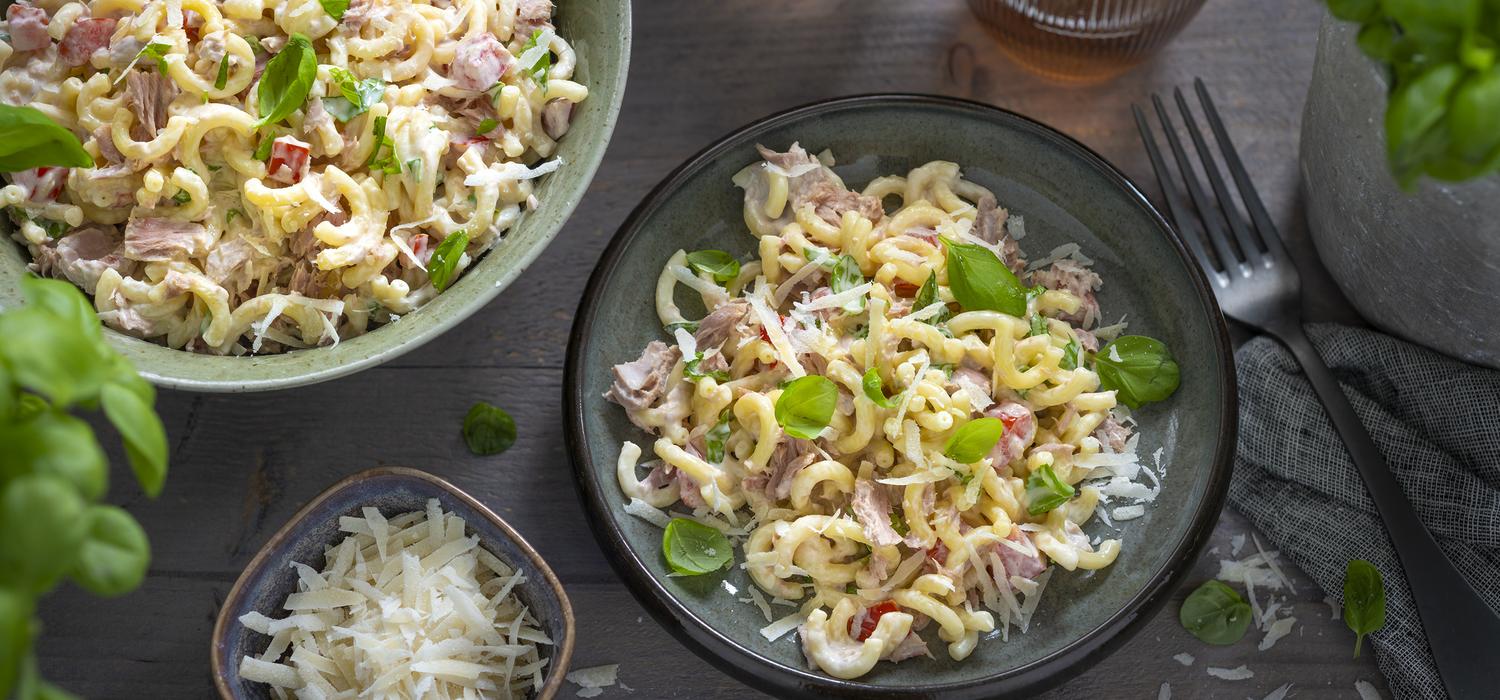 Mediterraner Nudelsalat mit Thunfisch