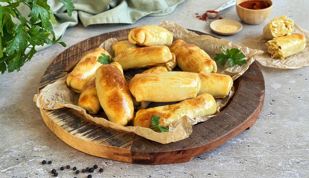 Mini flautas cremosas de pollo