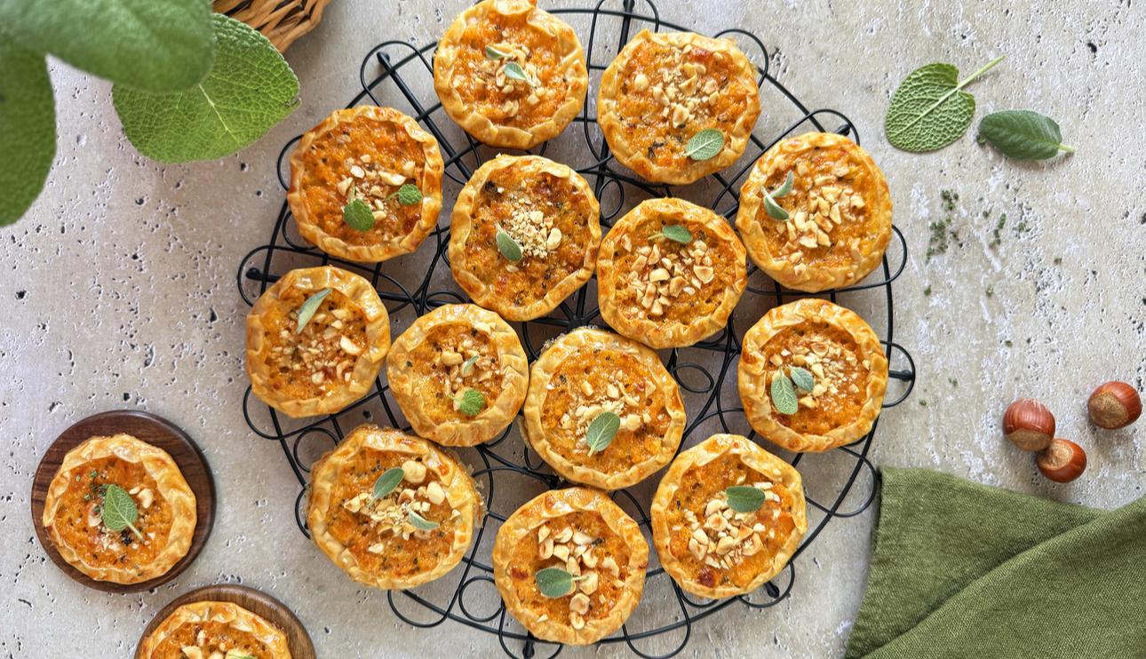 Mini galette de calabaza y parmesano