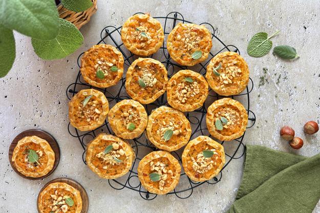 Mini galette de calabaza y parmesano