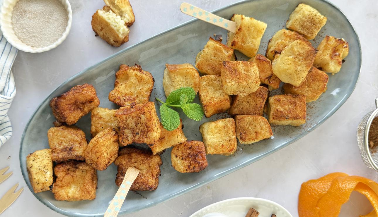 Mini torrijas en freidora de aire
