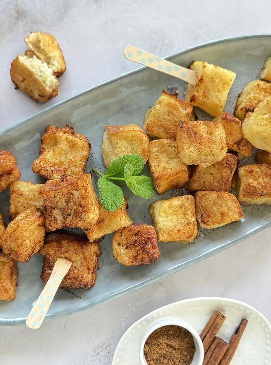 Mini torrijas en freidora de aire