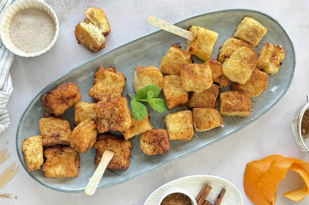 Mini torrijas en freidora de aire
