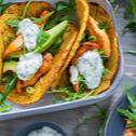 Gefüllte Möhren-Zucchini-Tacos