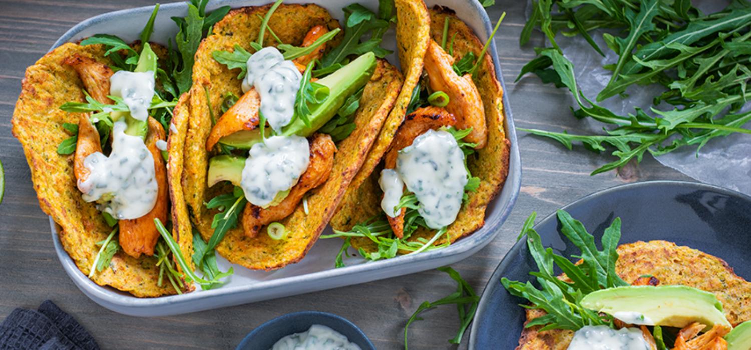 Gefüllte Möhren-Zucchini-Tacos