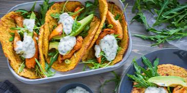 Gefüllte Möhren-Zucchini-Tacos