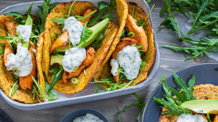 Gefüllte Möhren-Zucchini-Tacos