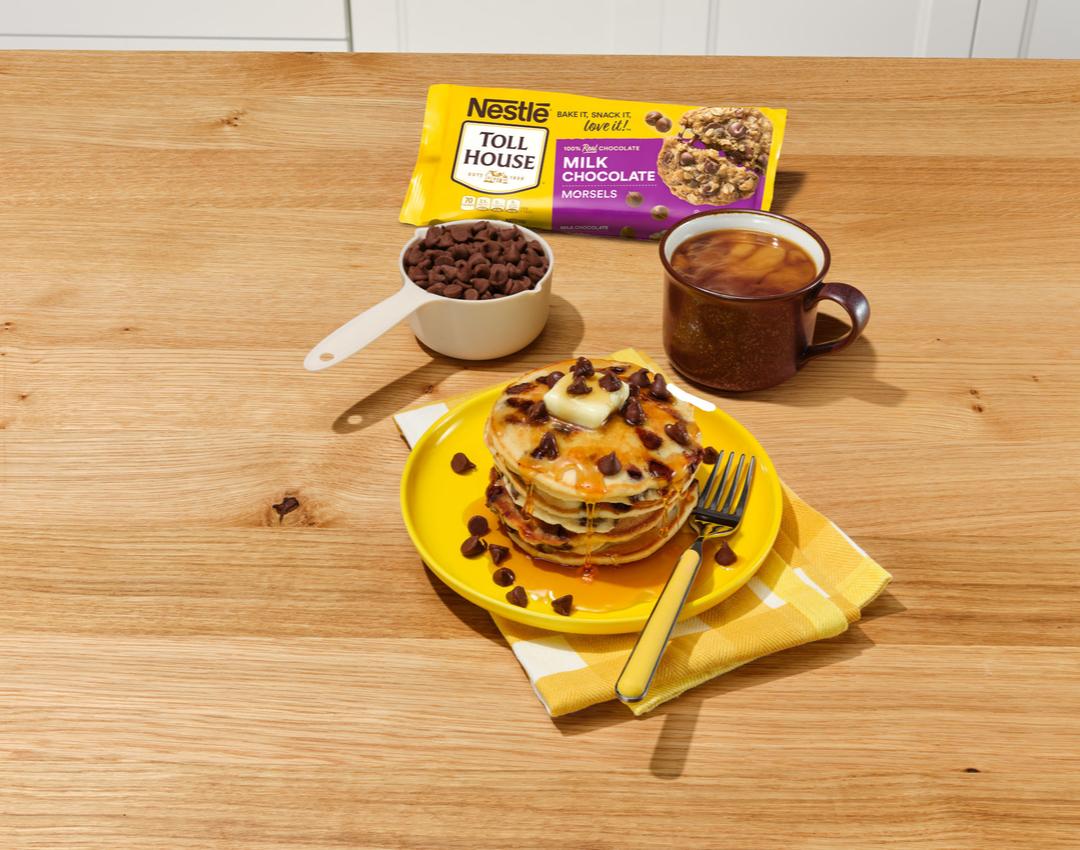 Tortitas con trocitos de chocolate con leche