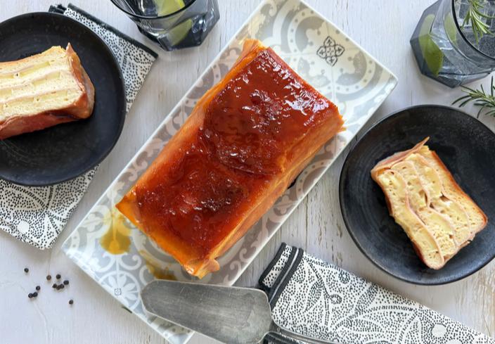 Pastel de jamón y queso