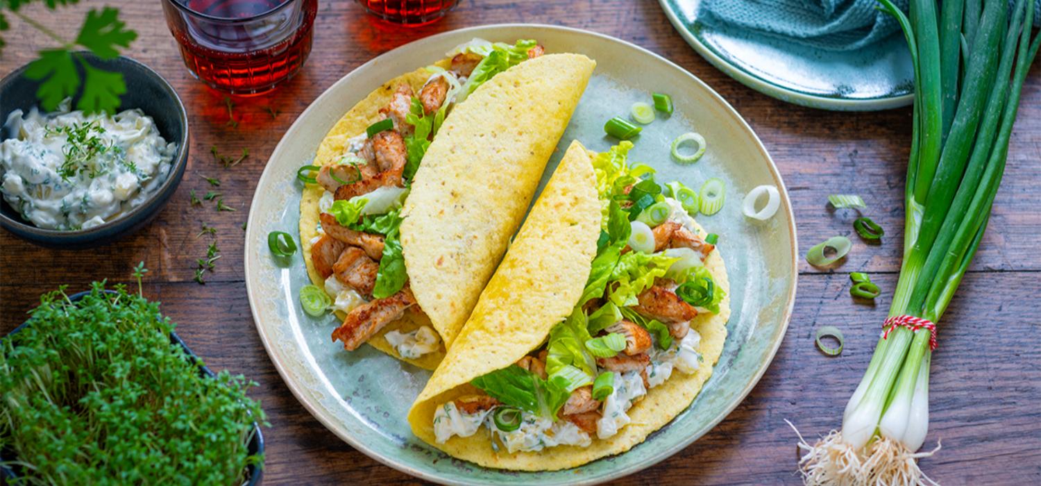 Puten-Wraps mit Ananas