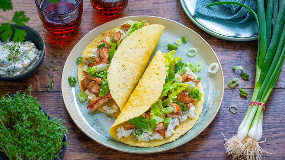 Puten-Wraps mit Ananas